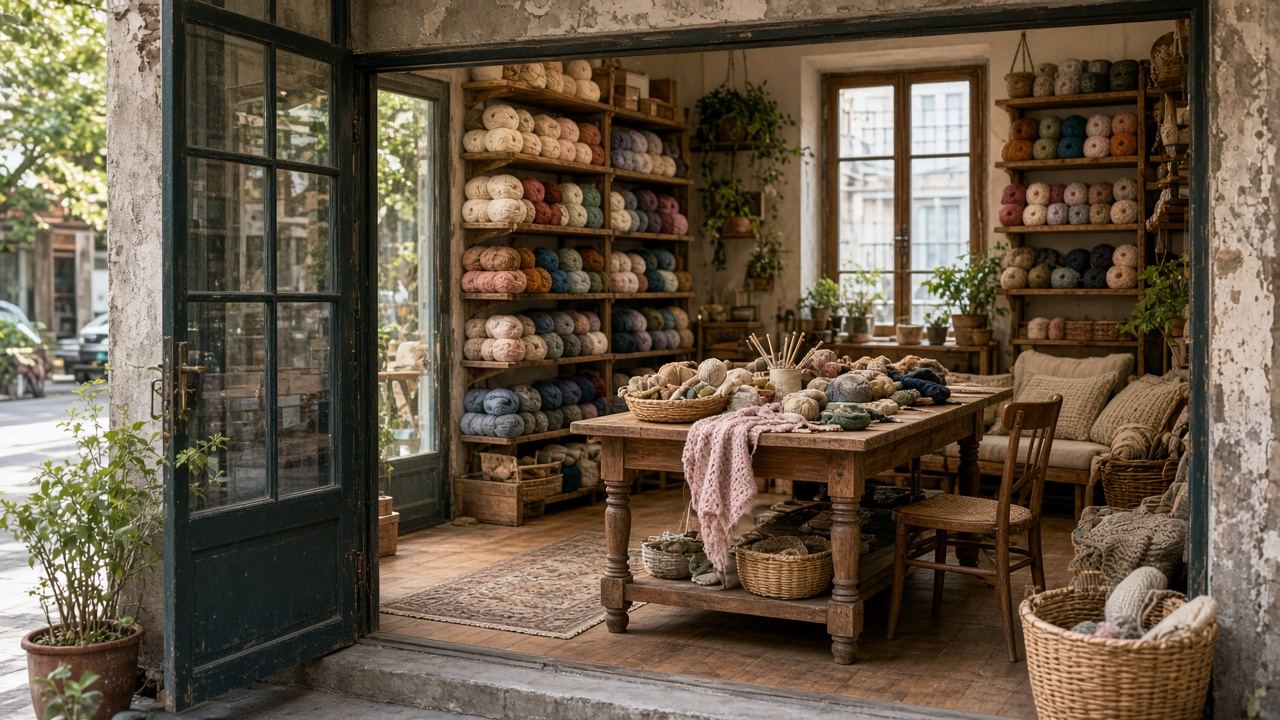 Knitting / crochet atelier at Silver Shadow Studio